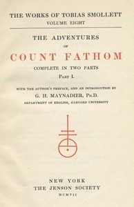 Cover of The Adventures of Ferdinand Count Fathom — Complete by Smollett, T. (Tobias)