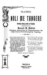 Cover of Noli Me Tangere by Rizal, José